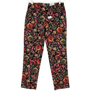 Croft & Barrow Women's Pull-on Paisley Multicolor Stretch Pants 12R Stretch NWT